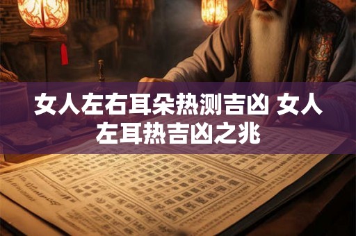 女人左右耳朵热测吉凶 女人左耳热吉凶之兆