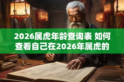 2026属虎年龄查询表 如何查看自己在2026年属虎的年龄 2026属虎年龄查询表 如何查看自己在2026年属虎的年龄