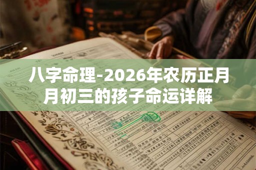 八字命理-2026年农历正月月初三的孩子命运详解 八字命理-2026年农历正月月初三的孩子命运详解