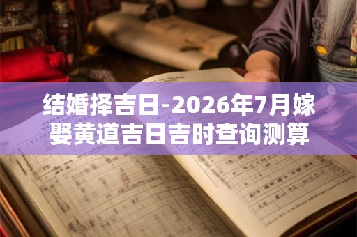 结婚择吉日-2026年7月嫁娶黄道吉日吉时查询测算