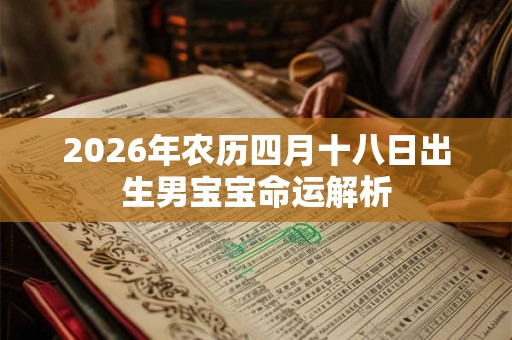 2026年农历四月十八日出生男宝宝命运解析 2026年农历四月十八日出生男宝宝命运解析