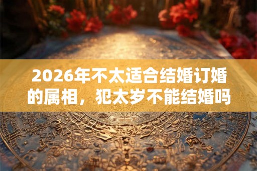 2026年不太适合结婚订婚的属相，犯太岁不能结婚吗？