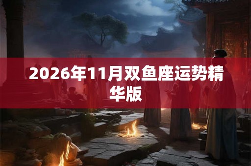 2026年11月双鱼座运势精华版