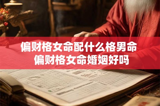 偏财格女命配什么格男命  偏财格女命婚姻好吗