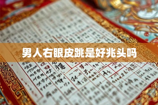男人右眼皮跳是好兆头吗