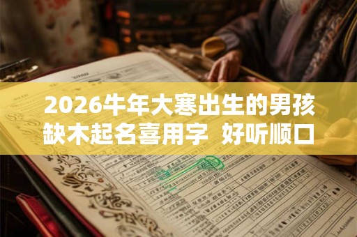 2026牛年大寒出生的男孩缺木起名喜用字  好听顺口的名字