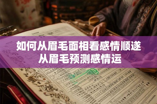如何从眉毛面相看感情顺遂 从眉毛预测感情运 如何从眉毛面相看感情顺遂 从眉毛预测感情运