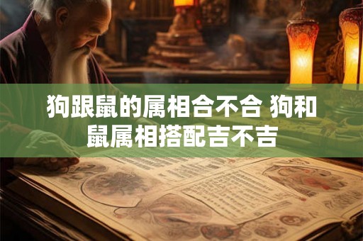 狗跟鼠的属相合不合 狗和鼠属相搭配吉不吉 狗跟鼠的属相合不合 狗和鼠属相搭配吉不吉