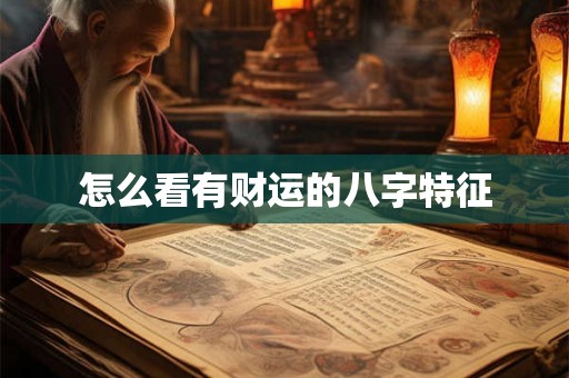 怎么看有财运的八字特征
