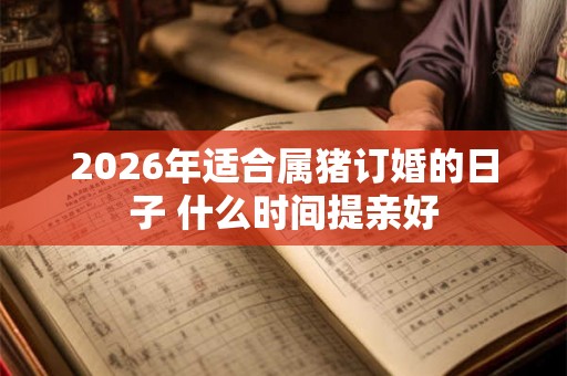 2026年适合属猪订婚的日子 什么时间提亲好