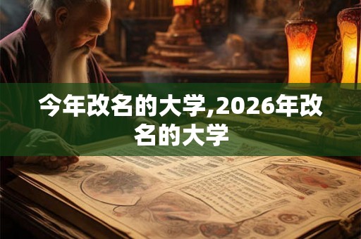 今年改名的大学,2026年改名的大学 今年改名的大学,2026年改名的大学