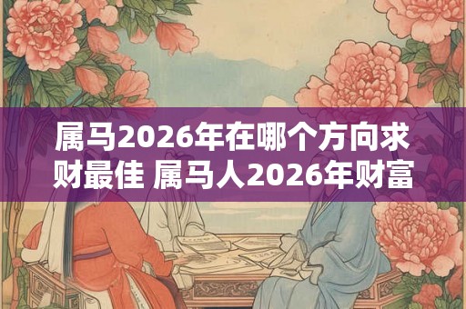 属马2026年在哪个方向求财最佳 属马人2026年财富运势