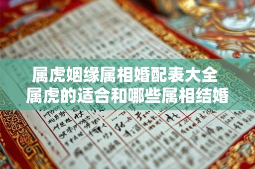 属虎姻缘属相婚配表大全 属虎的适合和哪些属相结婚