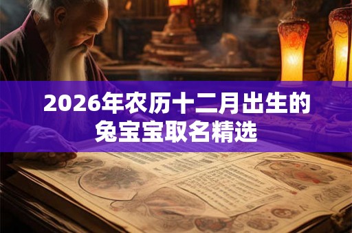2026年农历十二月出生的兔宝宝取名精选