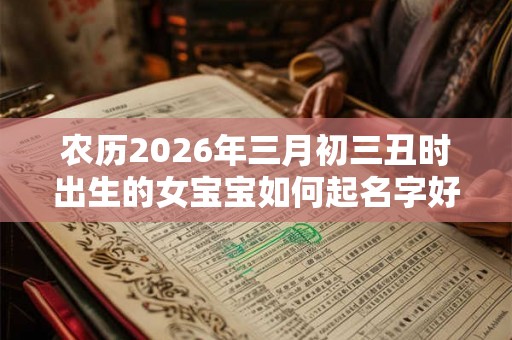 农历2026年三月初三丑时出生的女宝宝如何起名字好听，五行属什么