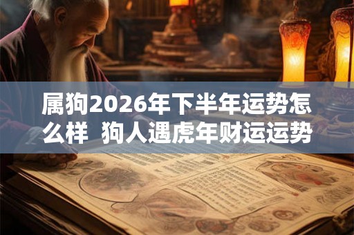属狗2026年下半年运势怎么样  狗人遇虎年财运运势如何