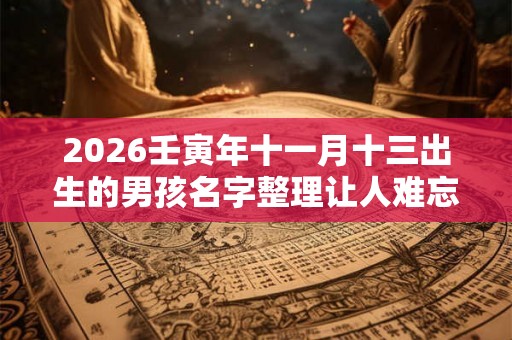 2026壬寅年十一月十三出生的男孩名字整理让人难忘