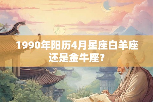1990年阳历4月星座白羊座还是金牛座？