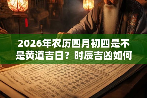 2026年农历四月初四是不是黄道吉日？时辰吉凶如何？