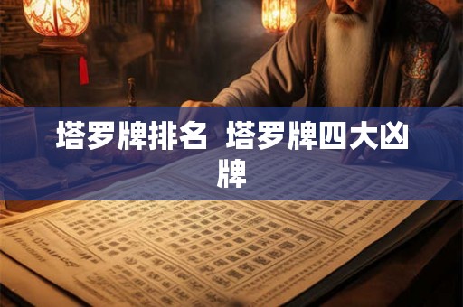 塔罗牌排名  塔罗牌四大凶牌