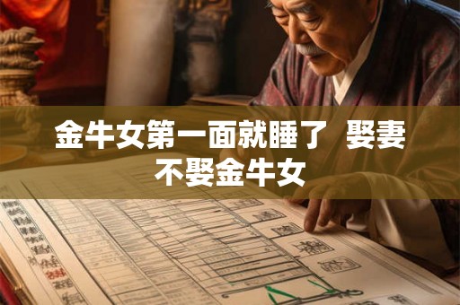 金牛女第一面就睡了 娶妻不娶金牛女 金牛女第一面就睡了 娶妻不娶金牛女