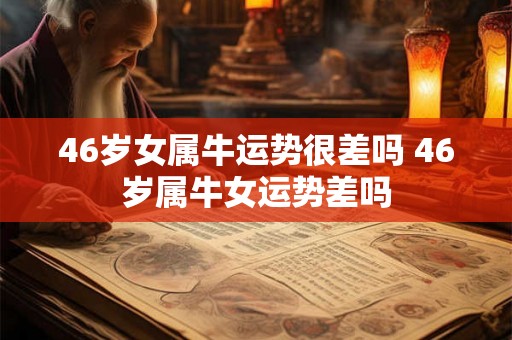 46岁女属牛运势很差吗 46岁属牛女运势差吗