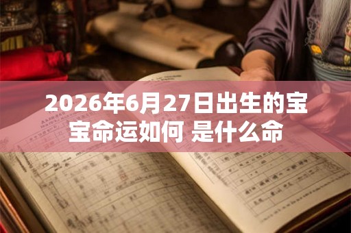 2026年6月27日出生的宝宝命运如何 是什么命