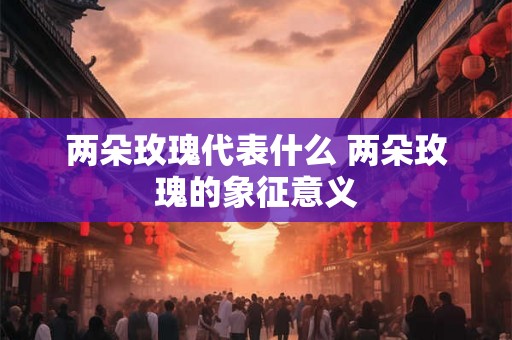 两朵玫瑰代表什么 两朵玫瑰的象征意义