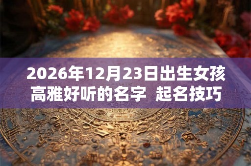 2026年12月23日出生女孩高雅好听的名字  起名技巧分享