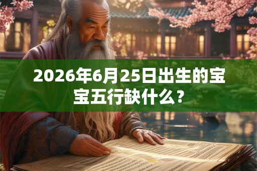 2026年6月25日出生的宝宝五行缺什么？