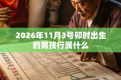 2026年11月3号卯时出生的男孩行属什么