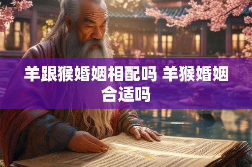 羊跟猴婚姻相配吗 羊猴婚姻合适吗