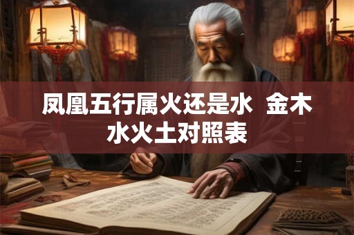 凤凰五行属火还是水  金木水火土对照表