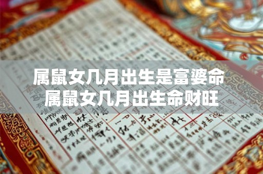 属鼠女几月出生是富婆命 属鼠女几月出生命财旺