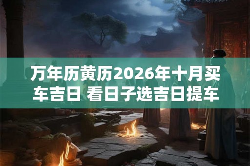 万年历黄历2026年十月买车吉日 看日子选吉日提车
