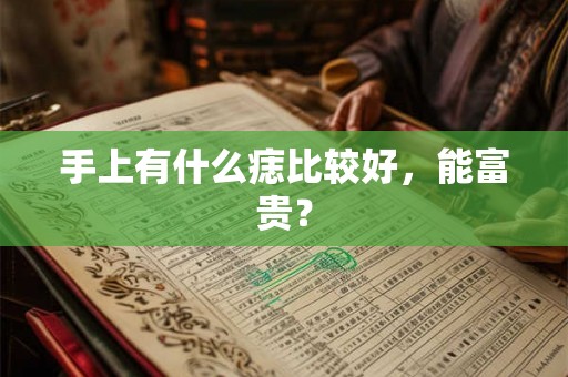 手上有什么痣比较好,能富贵? 手上有什么痣比较好,能富贵?