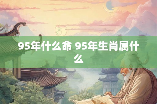 95年什么命 95年生肖属什么