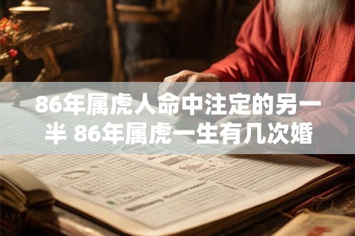 86年属虎人命中注定的另一半 86年属虎一生有几次婚姻