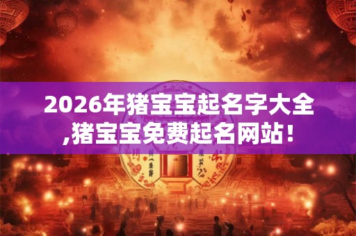 2026年猪宝宝起名字大全,猪宝宝免费起名网站！