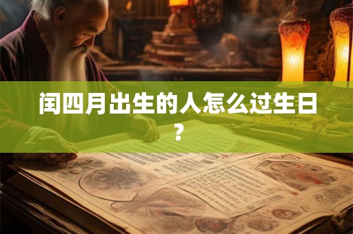 闰四月出生的人怎么过生日？