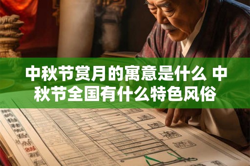中秋节赏月的寓意是什么 中秋节全国有什么特色风俗