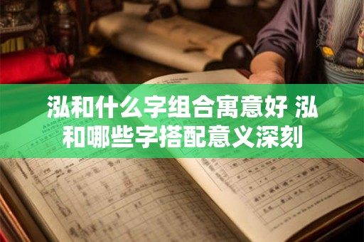 泓和什么字组合寓意好 泓和哪些字搭配意义深刻
