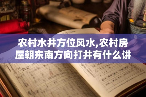 农村水井方位风水,农村房屋朝东南方向打井有什么讲究 农村水井方位风水,农村房屋朝东南方向打井有什么讲究