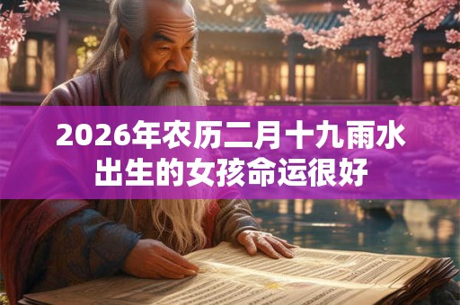 2026年农历二月十九雨水出生的女孩命运很好