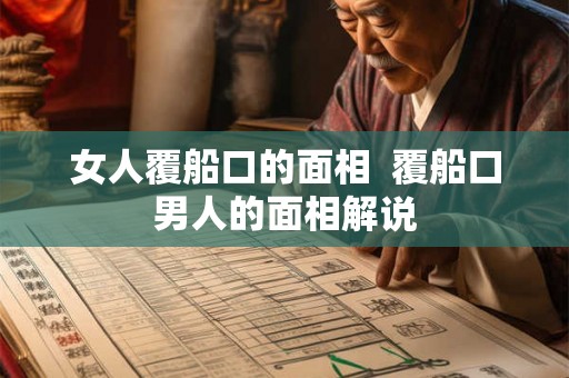 女人覆船口的面相  覆船口男人的面相解说