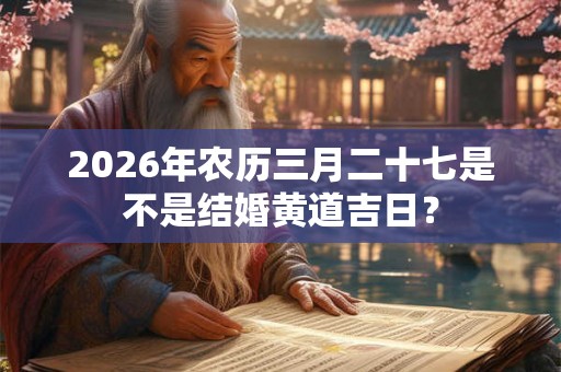 2026年农历三月二十七是不是结婚黄道吉日？