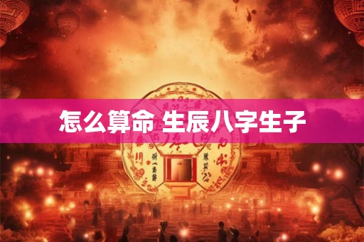 怎么算命 生辰八字生子