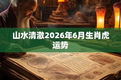 山水清澈2026年6月生肖虎运势