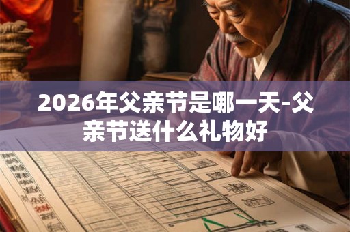 2026年父亲节是哪一天-父亲节送什么礼物好