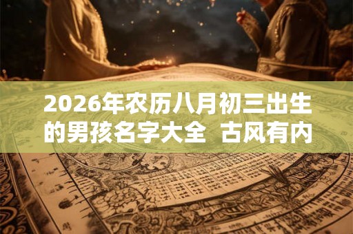 2026年农历八月初三出生的男孩名字大全  古风有内涵